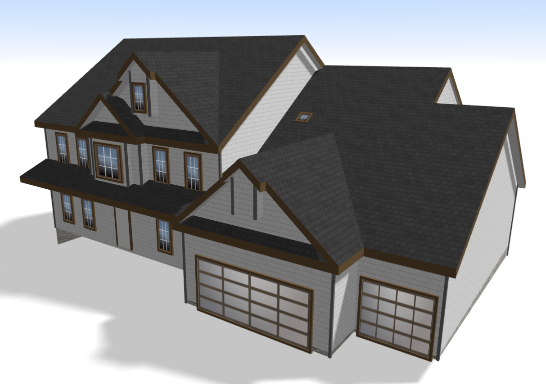 Renoworks 3D design visualization with finished exterior materials applied